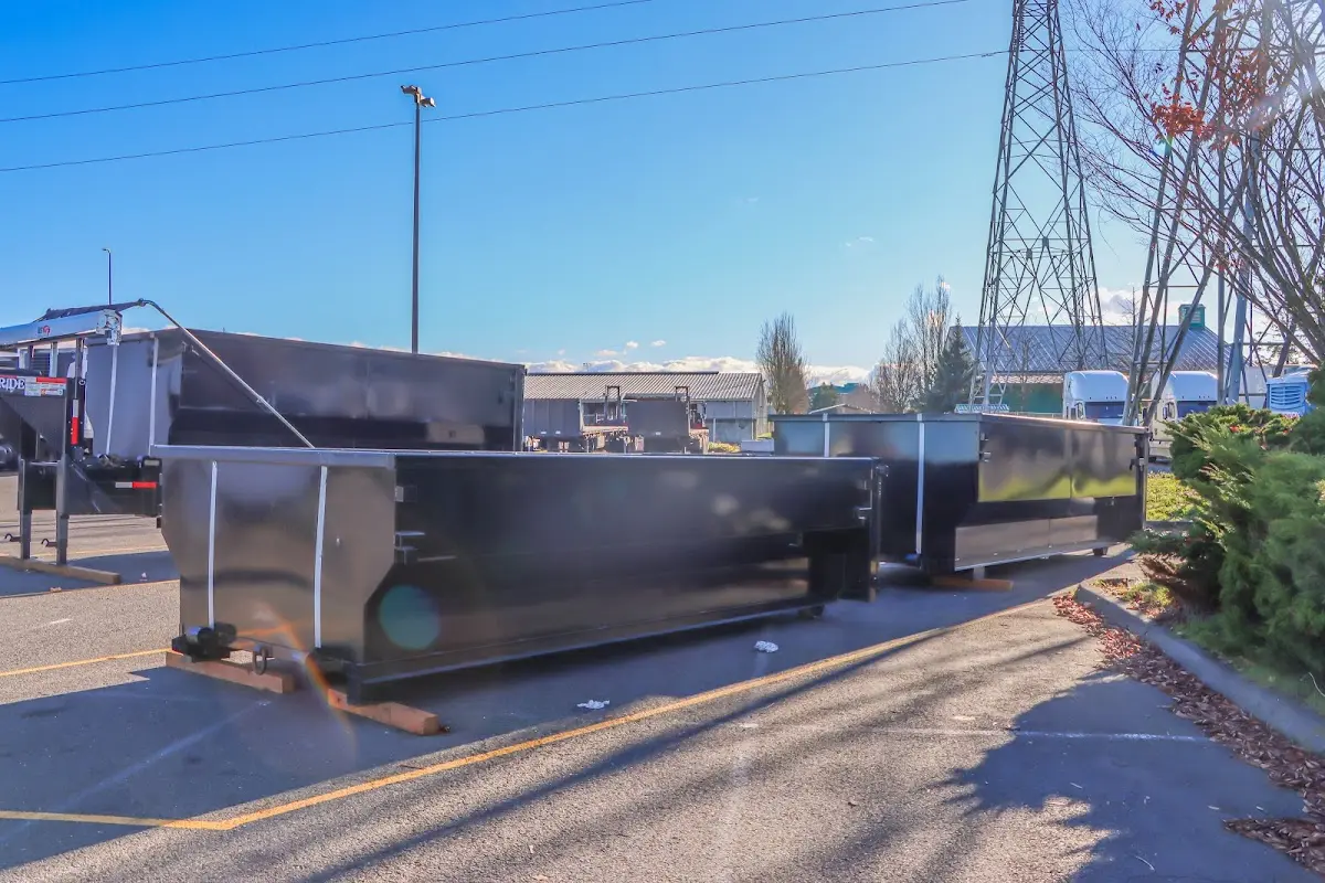 Roll-off dumpster ready for waste disposal at job site for Estate Cleanout Dumpster Rental in Elk Plain